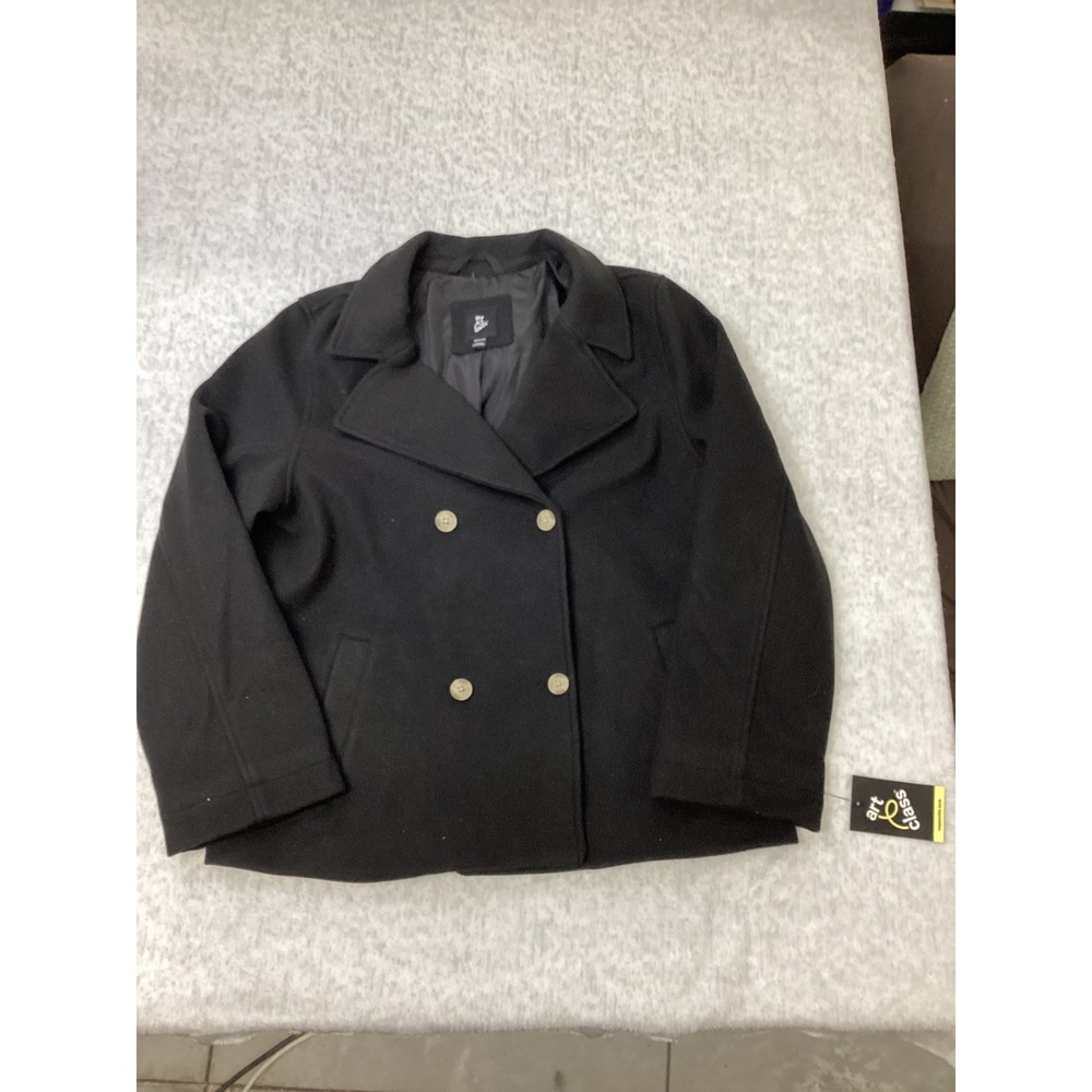 Art Class Kids Black Double Breasted Pea Coat Jacket‎ XXL 16/18 New With Tags